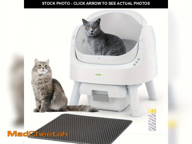 Lot 74-12480433 - Rawrose Cat Litter Box Self Cleaning Open-Top Automatic Cat Litter Box With Safety Protection For Mu...