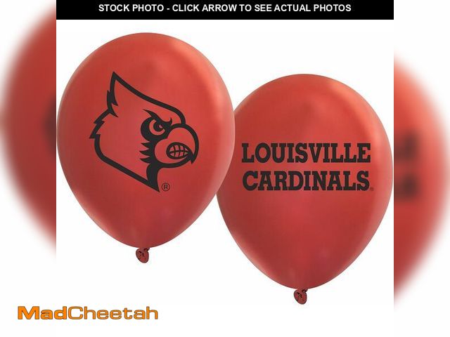 Lot 74-14299321 - Louisville Cardinals Balloons 10 Pack 11" Official Licensed Logos, Helium Quality Latex Balloons, Pe...