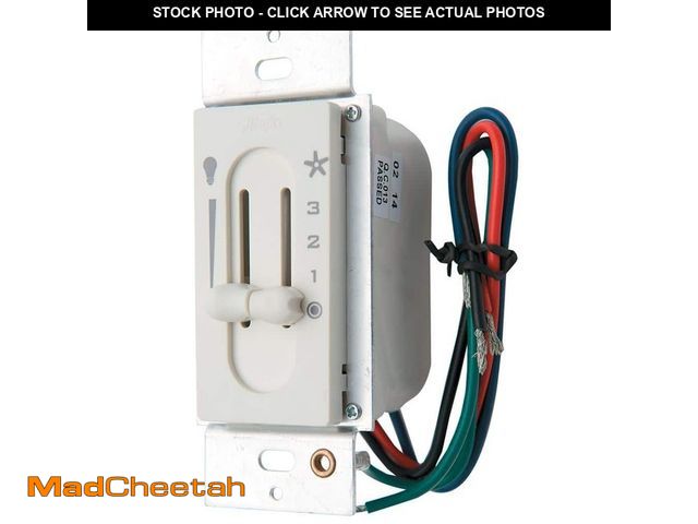 Lot 74-13798523 - All-Fan 3-Speed Fan/Light Dual-Slide Ceiling Fan Switch - UNUSED