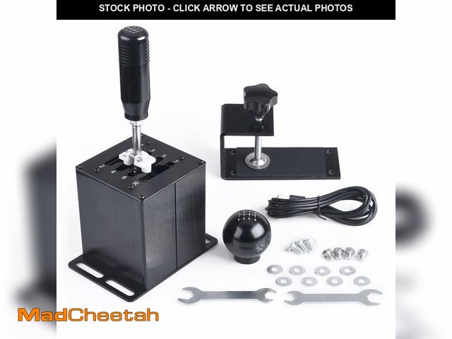 Lot 74-13989358 - CNRAQR PC USB Simulator Shifter 7+R H Gear Shifter with L Shape Clamp Set for Gear shift PC Windows ...