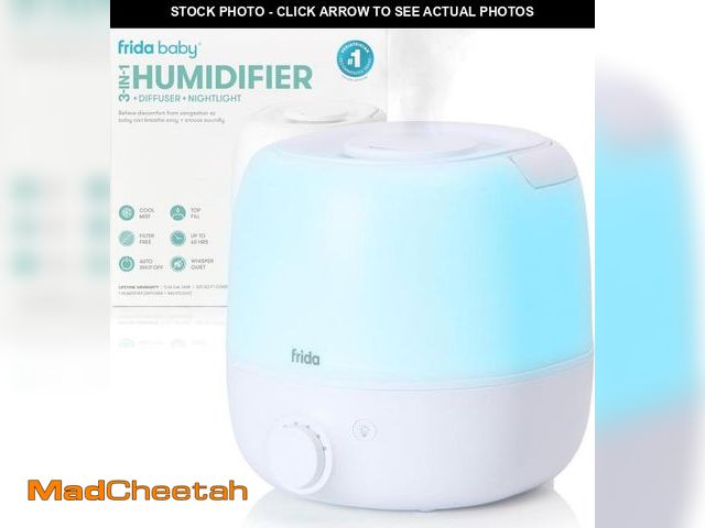 Lot 74-12098210 - Frida Baby 3-in-1 Cool Mist Humidifier for Large Rooms, Top Fill Humidifier for Bedroom, Allergy Rel...