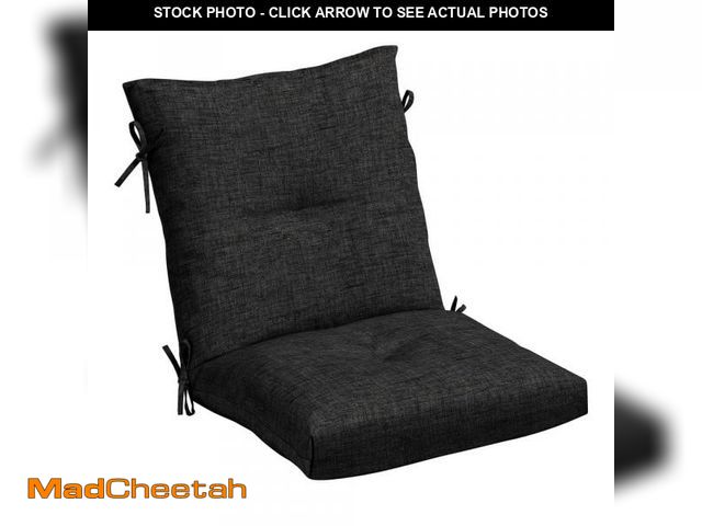 Lot 74-12374537 - ARDEN Outdoor Plush Modern Tufted Blowfill Dining Chair Cushion, 21 x 40, Black Leala - UNUSED