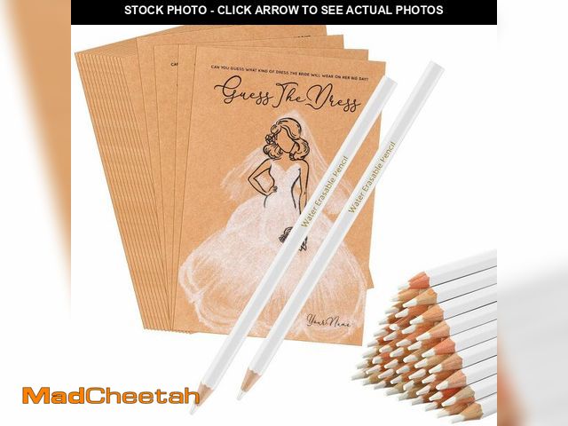 Lot 74-14208845 - Fulmoon 50 Packs Guess The Dress Bridal Shower Games for Guests Include Wedding Shower Games Cards a...