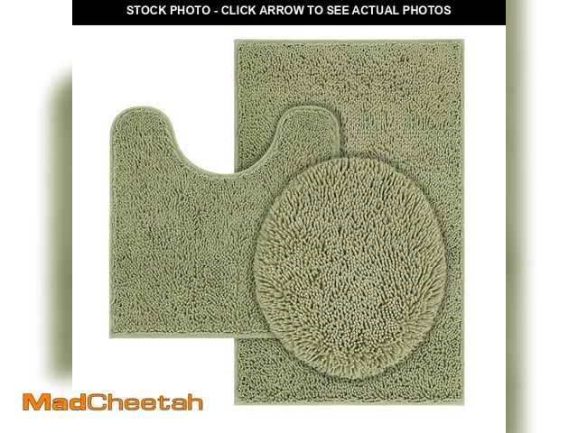 Lot 74-12768739 - TREETONE Machine Washable Water Absorbent Bath Mat Bathroom Rugs Non Slip Soft Microfiber Mat (Set o...