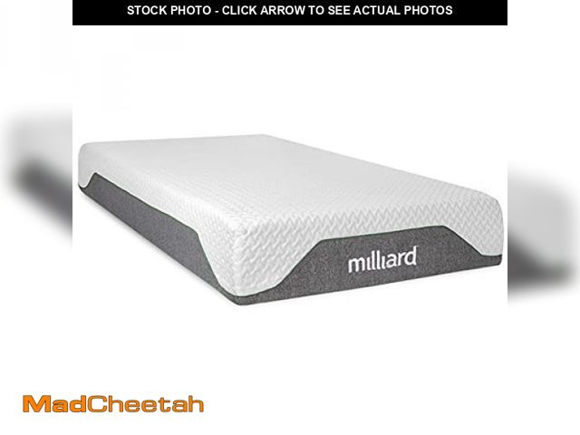 Lot 74-12513149 - Milliard Memory Foam Mattress 10 Inch Firm, Bed-in-a-Box/Pressure Relieving, Classic - UNUSED