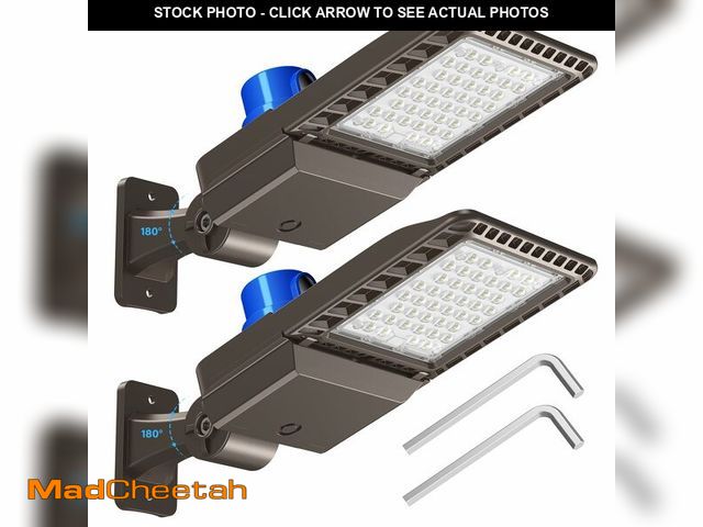 Lot 74-12708150 - 150W LED Parking Lot Light, 22500LM Dusk to Dawn Outdoor Lighting LED Commercial Wall Mounted Shoe B...