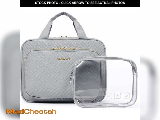 Lot 74-12632807 - BAGSMART Toiletry Bag Hanging Travel Makeup Organizer with TSA Approved Transparent Cosmetic Bag Mak...