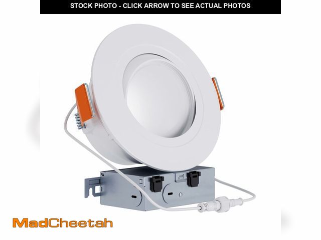 Lot 74-12712606 - HALO RA 6-Inch Canless LED Recessed Downlight with Adjustable Gimbal, Selectable Lumens and Color Te...