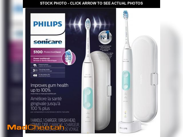 Lot 74-12119539 - Philips Sonicare ProtectiveClean 5100 Rechargeable Electric Toothbrush, with Pressure Sensor, 3 Clea...