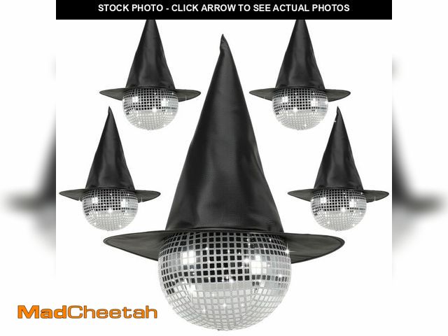 Lot 74-12717278 - Soulchen 4 Set of Halloween Hanging Decoration Inflatable Disco Ball with Black Witch Hat Ornaments ...