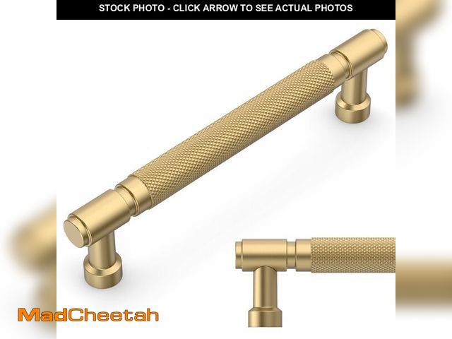 Lot 74-14206045 - Amerdeco 10 Pack Champagne Bronze knurled Cabinet Pulls 6.3 Inch(160mm) Hole Center Drawer Pulls Cab...