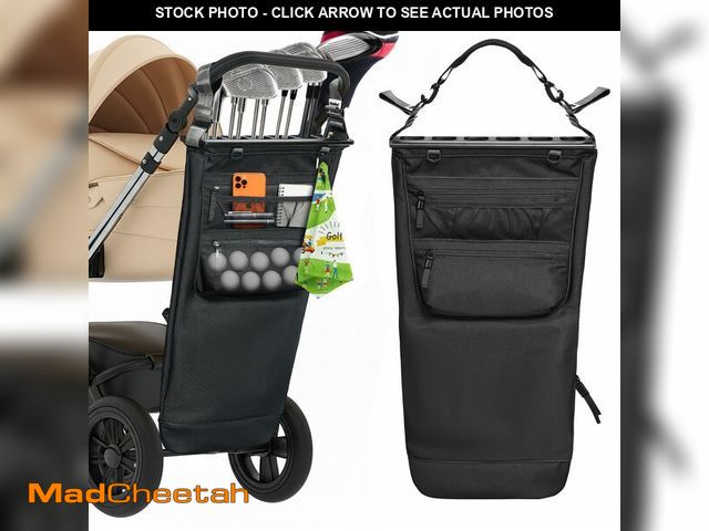 Lot 74-14297398 - Ghaklna Stroller Golf Caddy,Golf Bag Attach to Stroller with Side Pockets,Shoulder Strap &amp; Hooks...