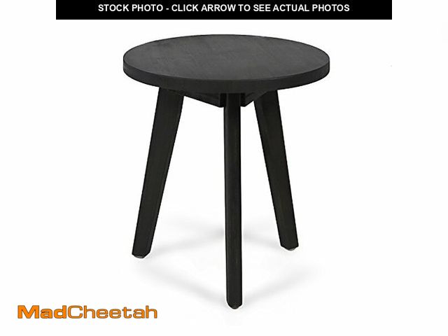 Lot 74-12695462 - Christopher Knight Home Gino Outdoor Acacia Wood Side Table, Dark Gray Finish - UNUSED
