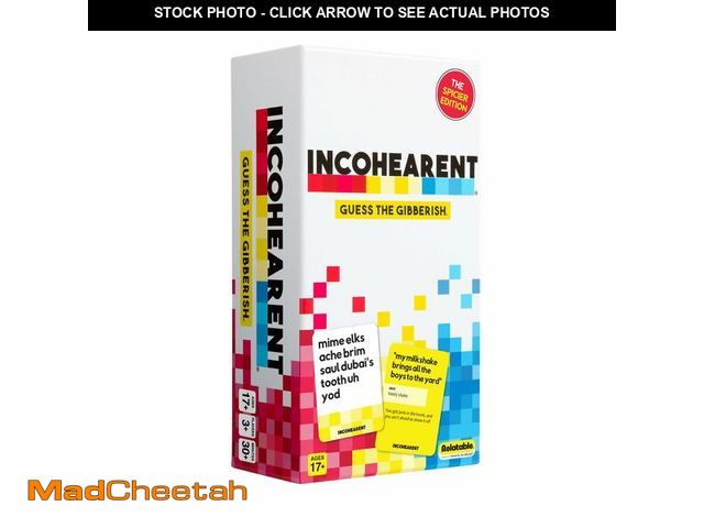 Lot 74-13626086 - Incohearent, The Guess The Gibberish Party Game by Relatable, A Funny Card Game for Adults, Great fo...