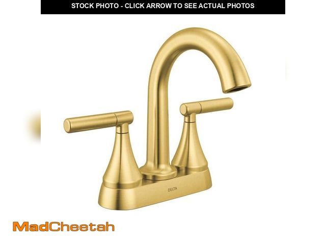 Lot 74-14354553 - Delta Foundations Design Series Modern 4 in. Centerset Double Handle Bathroom Sink Faucet in Brushed...