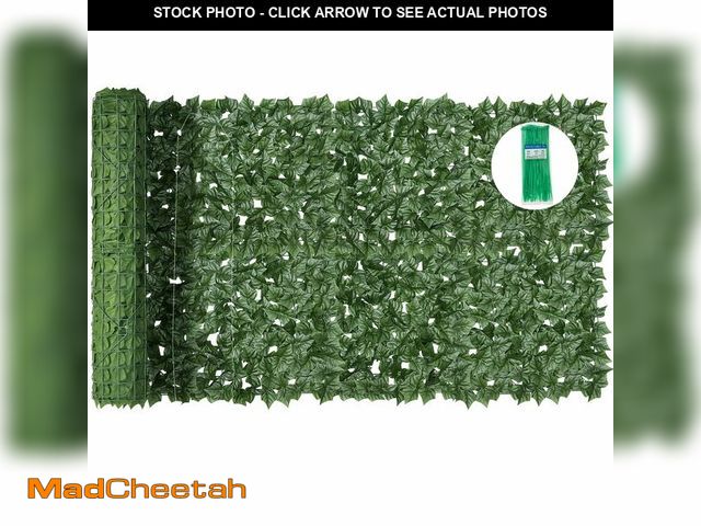 Lot 74-14144728 - Artificial Ivy Privacy Fence Screen,240X40 in Privacy Fence Panels Balcony Privacy Screen Faux Ivy H...