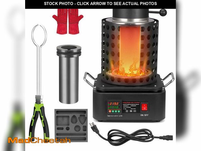 Lot 74-12765544 - Naipo 2000W Smelting Furnace Kit ,1200Â°C/2192Â°F , Automatic Electronic Metal Furnace with 3KG Grap...