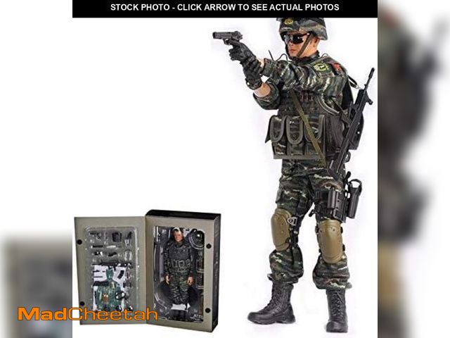 Lot 74-12118286 - MoJyetli 1/6 Soldier Action Figure Model, Realistic Army Military Police Soldier Model Set with Acce...