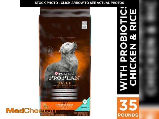 Lot 74-12148515 - Purina Pro Plan Complete Essentials Shredded Blend Chicken and Rice Dry Dog Food Formula with Probio...