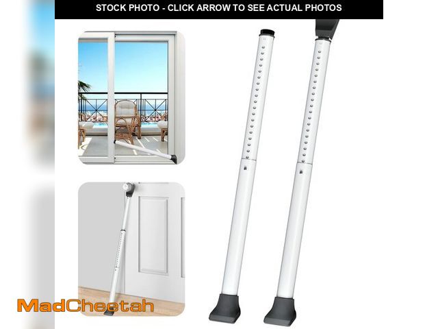 Lot 74-12708843 - AceMining Upgraded Door Security Bar &amp; Sliding Patio Bar, Heavy Duty Stoppers Adjustable Jammer ...