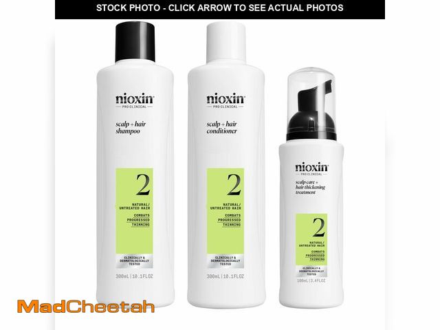 Lot 74-14429847 - Nioxin Scalp + Hair Thickening System 2 | For Natural or Untreated Hair with Progressed Thinning| Fu...