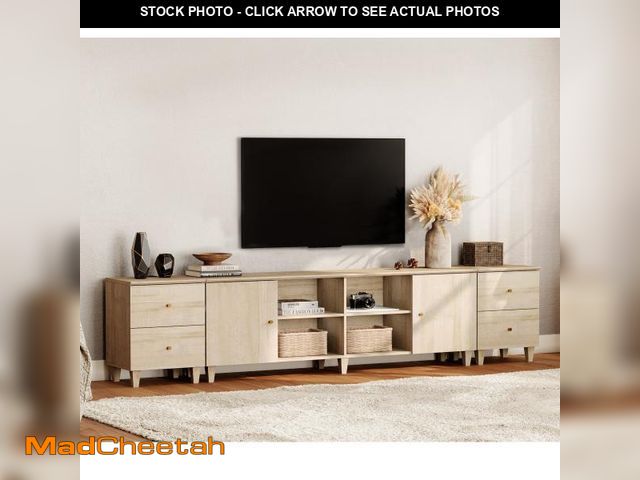 Lot 74-12139893 - Lysiane Modern TV Stand, 3-In-1 Entertainment Center TV Console W/ Storage Cabinets &amp; Charging S...