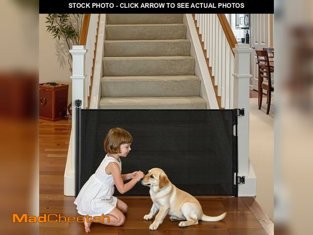 Lot 74-12664780 - VEVOR Retractable Baby Gate, Extends to 72.8 inch Wide, 38.5 inch Tall, with Security Lock, Easy to ...