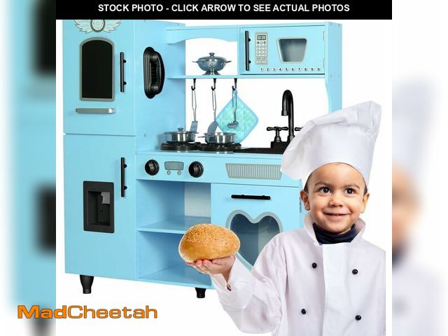 Lot 74-13040888 - TaoHFE Toy Kitchen, Blue Kids Kitchen Playset for Kids Ages 4-8 Boys Gift Girls Play Kitchen Sets fo...