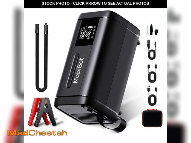 Lot 74-13627855 - MobiBot 4000A Jump Starter with Air Compressor,74Wh Battery Jumper Starter Portable with LED Display...