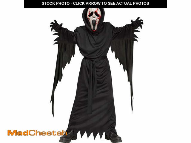 Lot 74-12556485 - Bleeding Ghost Face Halloween Costume for Children, Boys Size Large 10/12, by Fun World - USED