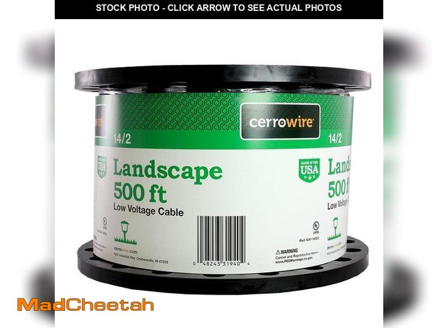 Lot 74-13268958 - Cerrowire 500 ft. 14/2 Black Stranded Low-Voltage Landscape Lighting Wire - UNUSED