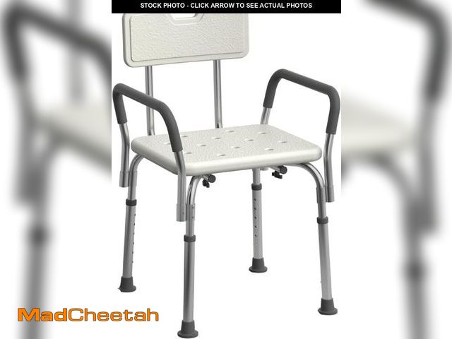 Lot 74-12045868 - (MISSING HARDWARE) Medline Shower Chair with Backrest and Padded Armrests - 350 lb. capacity, Bath B...