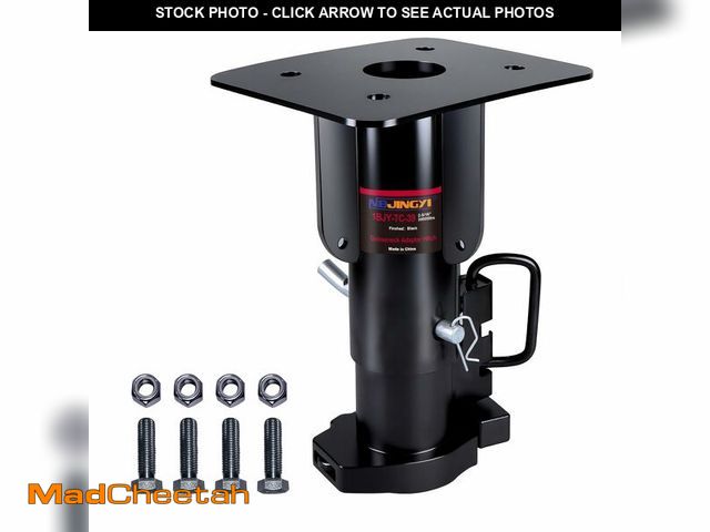 Lot 74-13790824 - NBJINGYI 5th Wheel to Gooseneck Trailer Adapter - 15"-17" Length, 25,000 lbs Capacity, Remote Releas...