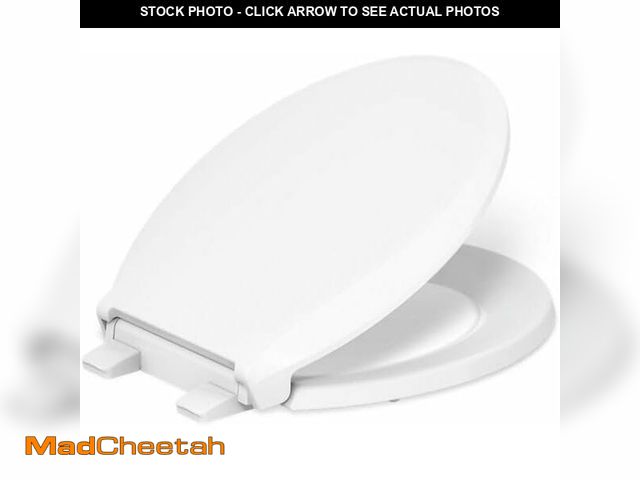 Lot 74-13698147 - (SOME DAMAGE) KOHLER 4639-RL-0 Cachet ReadyLatch Round Toilet Seat Soft Close, White - UNUSED