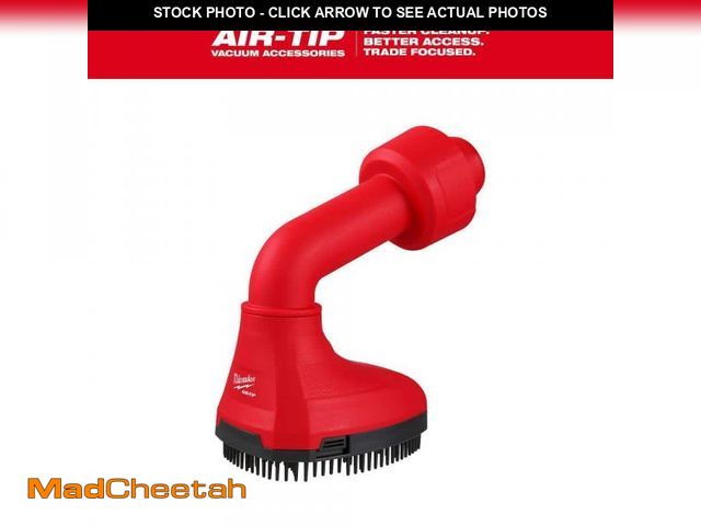 Lot 74-12517264 - Milwaukee AIR-TIP 1-1/4 in. - 2-1/2 in. Swiveling Palm Brush Wet/Dry Shop Vacuum Attachment (1-Piece...