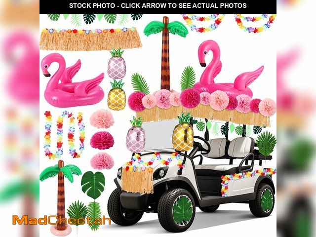 Lot 74-14422960 - AceOrbit 32 Pcs Summer Tropical Golf Cart Parade Decorations Inflatable Flamingo Tube Pineapple Trop...