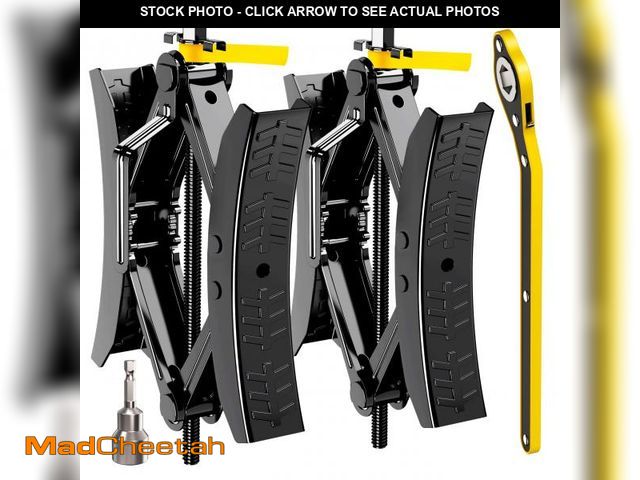 Lot 74-11548136 - CircleRoad Camper Wheel Chock Stabilizer 2 Sets, Upgraded Side Grain Heavy Duty X-Shaped Stabilizer ...