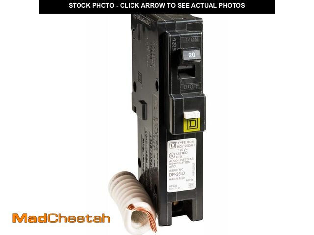 Lot 74-12871704 - Square D Homeline 20 Amp Single-Pole Combination Arc Fault Circuit Breaker(HOM120CAFIC) - UNUSED