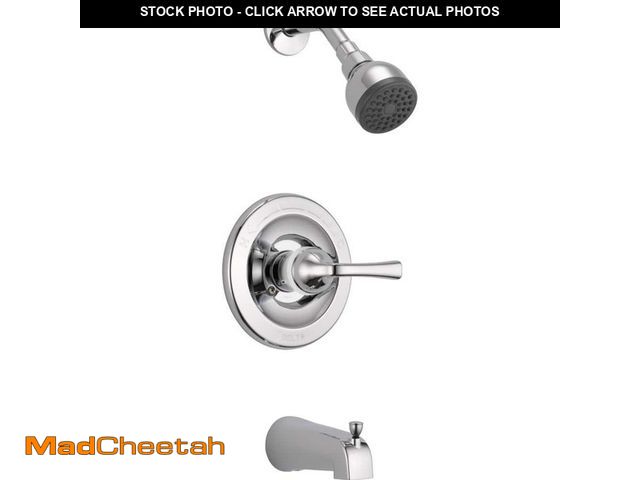 Lot 74-13692862 - Delta Foundations Single-Handle 1-Spray Tub and Shower Faucet in Chrome (Valve Included) - UNUSED