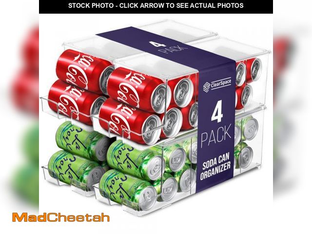 Lot 74-12214436 - ClearSpace Soda Can Organizer &amp; Soda Can Dispenser for Refrigerator - Fridge Organizer &amp; Sta...