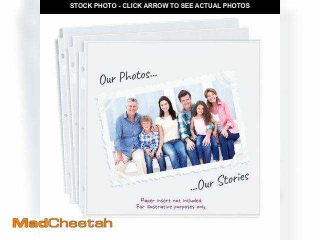 Lot 74-12971501 - Dunwell Scrapbook Refill Pages 12x12 - (100 Pack) Super Heavyweight, Fits 3-Ring Scrapbooking Binder...