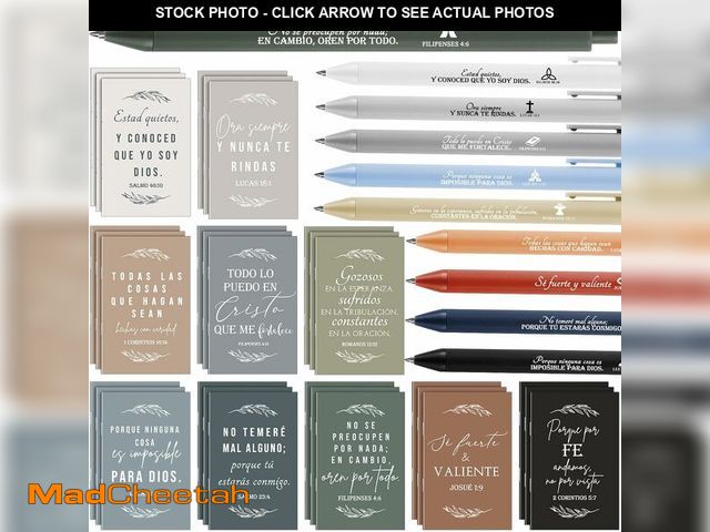 Lot 74-12828915 - Fuutreo 50 Sets Spanish Christian Gifts Regalos Cristianos En EspaÃÆÃÂ±ol Bible Verse Notebook an...