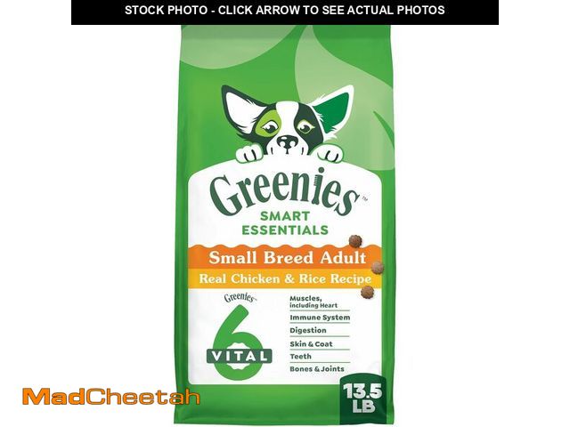 Lot 74-13773194 - Greenies Smart Essentials Small Breed Adult High Protein Dry Dog Food Real Chicken &amp; Rice Recipe...