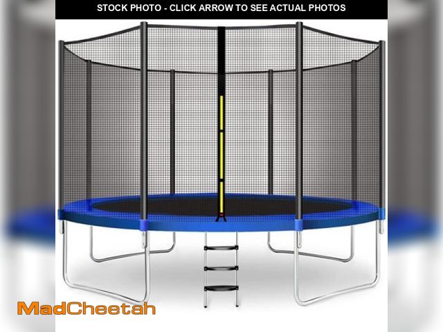 Lot 74-12159123 - FUNTOK 10FT Trampoline Jump Recreational Backyard Trampolines Weight Capacity 600LBS with Safe Enclo...