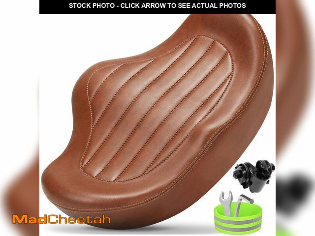 Lot 74-14265614 - CDYWD Noseless Oversized Bike Seat for Men Women Comfort, Extra Wide Padded Bicycle Seat Cushion, La...