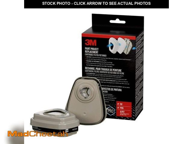 Lot 74-12745442 - 3M Paint Project Replacement Cartridge Filter and Retainer Kit (2-Pair) - UNUSED