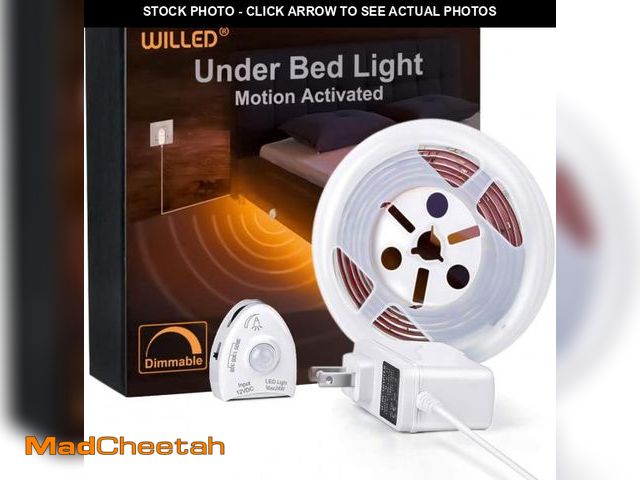 Lot 74-12333615 - WILLED Under Bed Lights, Dimmable Motion Activated Led Light Strip, Under Bed Lighting with Motion S...