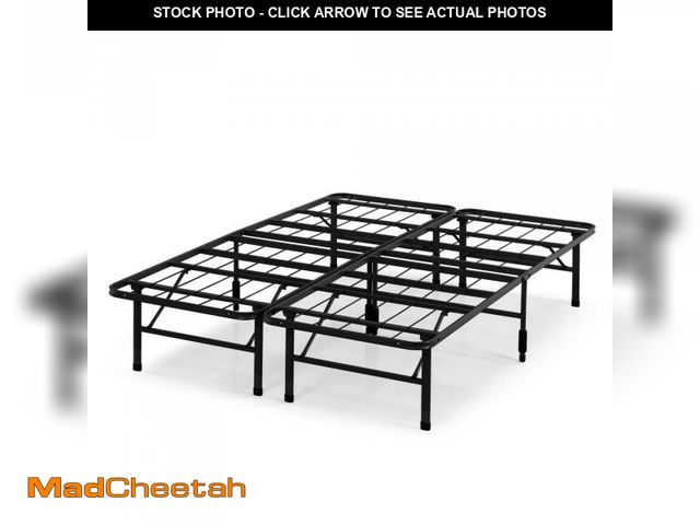 Lot 74-12406921 - Zinus 14  Black Metal SmartBaseÃ Tool-Free Assembly Mattress Foundation  Twin - UNUSED