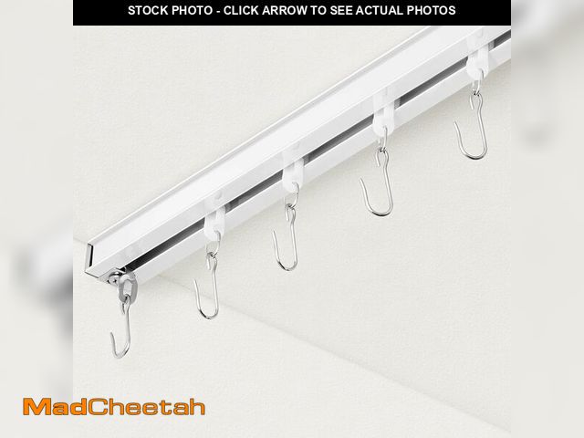 Lot 74-12761800 - FELIDESIGN Curtain Track, Ceiling Curtain Track for Room Divider, Ceiling Mount Rail Set with Roller...