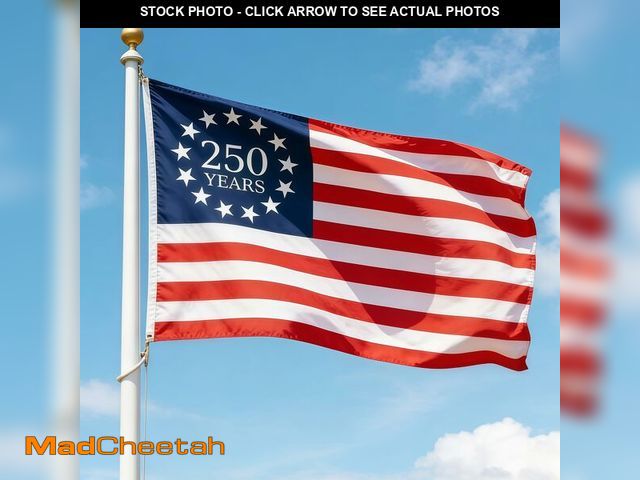 Lot 74-14044210 - 250 Year American Anniversary Flag, 3x5 Ft Double Sided American Flag, 1776-2026 250 Years Outdoor A...